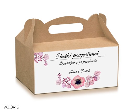 Kraft svadobné tortové krabičky s personalizáciou