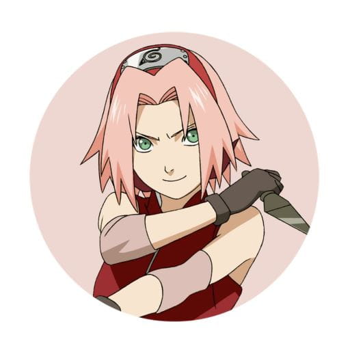 Anime odznak Naruto Sakura 58 mm