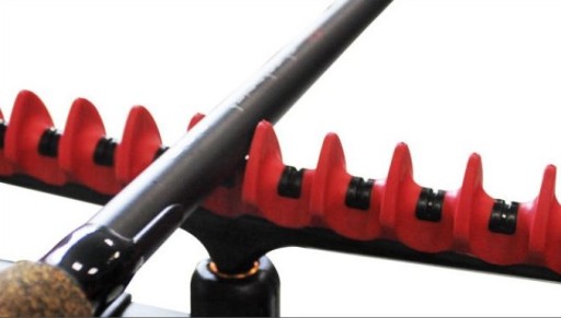 Hrebeňová podpera pre method feeder krmítko, 11 zásuviek, pogumovaný multi stojan