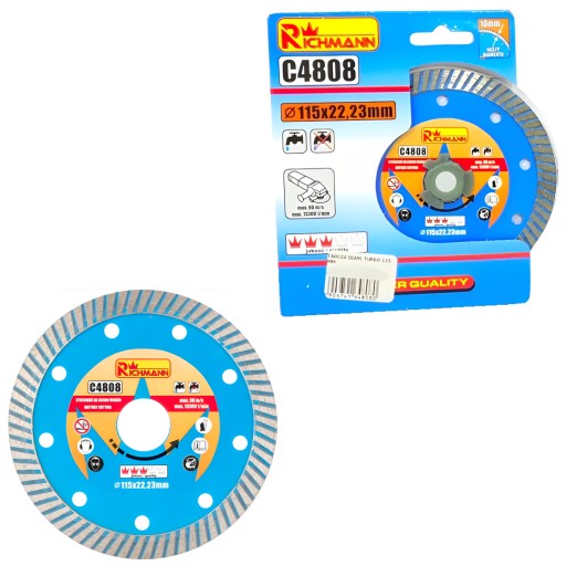 TURBO SEGMENTOVANÝ DIAMANTOVÝ DISK 115 MM 22,23 mm RICHMANN C4808