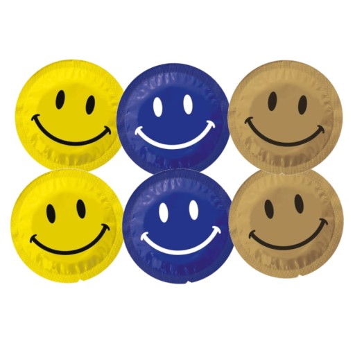 Klasické kondómy EXS SMILEY FACE, sada 12 kusov, vtipný sex vzhľad