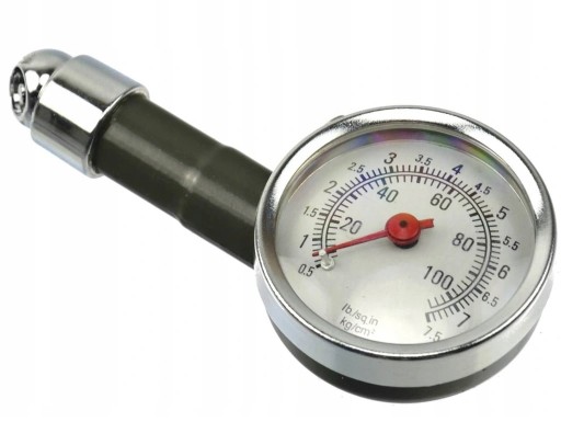Merač tlaku v pneumatikách GEKO MANOMETER kovový manometer 7,5 bar