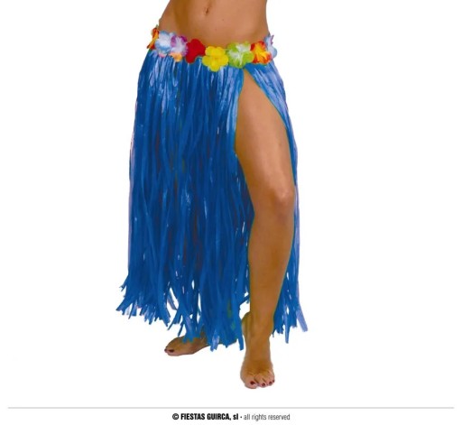 HAWAJSKÁ SUKŇA MODRÁ HULA HAWAII TANEC