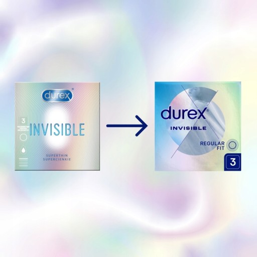 Durex Invisible super tenké kondómy, 3 kusy
