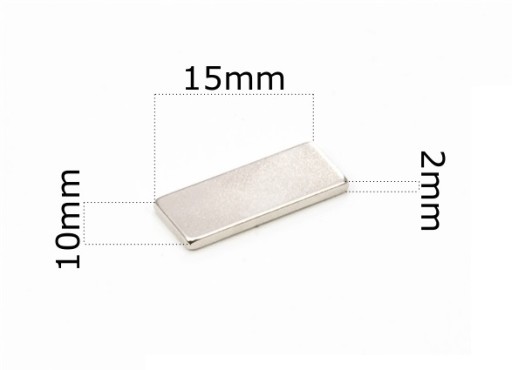 SILNÝ NEODYMIOVÝ MAGNET 15x10x2 - 2 KS / NEODYMOVÉ MAGNETY /