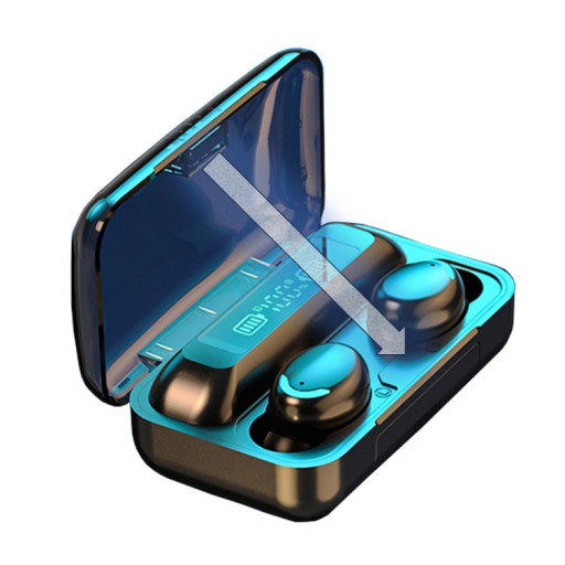 BEZDRÔTOVÉ SLÚCHADLÁ DO UŠÍ BLUETOOTH 5.1 + POWERBANK