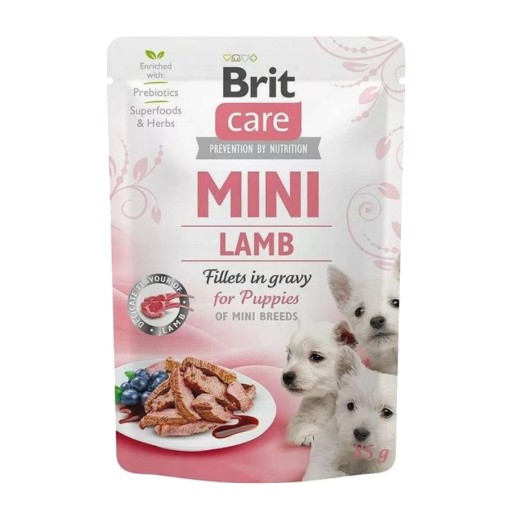BRIT Care PUPPY JUNIOR MOKRÉ KRMIVO PRE PSA Jahňacie filety LAMB 85g