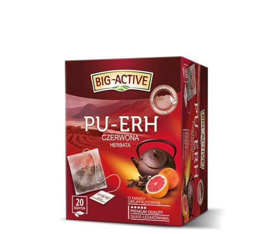 BIG ACTIVE PU-ERH GRAPEFRUIT Červený čaj 20TB