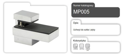 MONTÁŽNY DRŽIAK PODPORKY PRE SKLO A DOSKU - MP005 BSN MP005/BSN