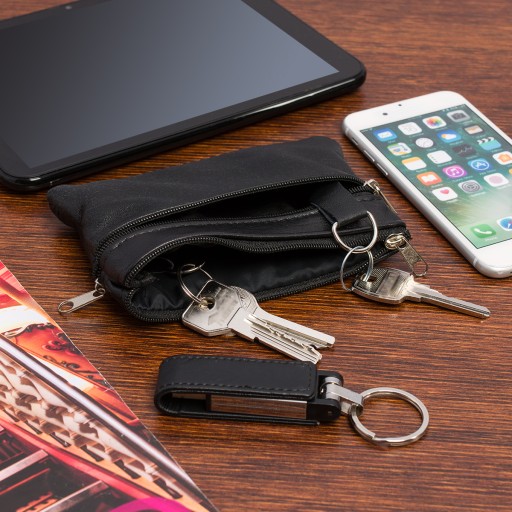 Kožená KEY CASE, veľká, trojkomorová, dlhá, priestranná peňaženka na kľúče