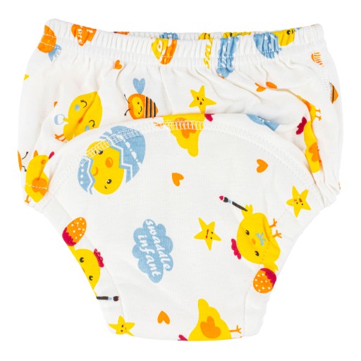 Tréningové nohavičky PRE DETI 9-13 KG PLIENKY NA UČENIE CIKAŤ, BIELE - M