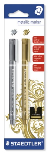 STAEDTLER METALICKÉ ZNAČOVAČE STRIEBORNÉ A ZLATÉ