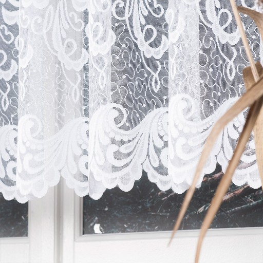 Žakárový záves z metra White, výška 150cm