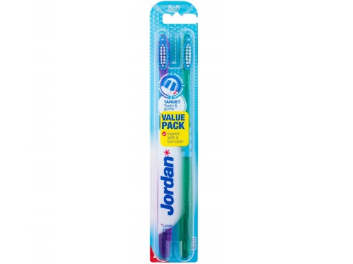 2 ručné zubné kefky Jordan Target Teeth Soft