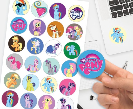 24 NÁLEPEK MY LITTLE PONY SUPER KVALITA