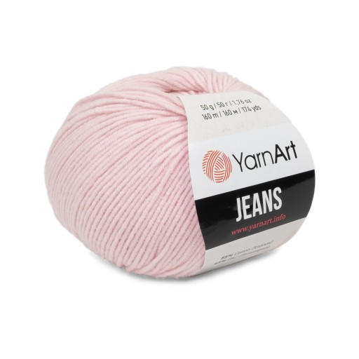 50g priadza, 55% bavlna 45% akryl, YarnArt Jeans svetloružová 18