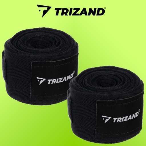 Boxerské obväzy Obväzové pásky 2 x 4 m Bavlnený chránič obväzu čierny