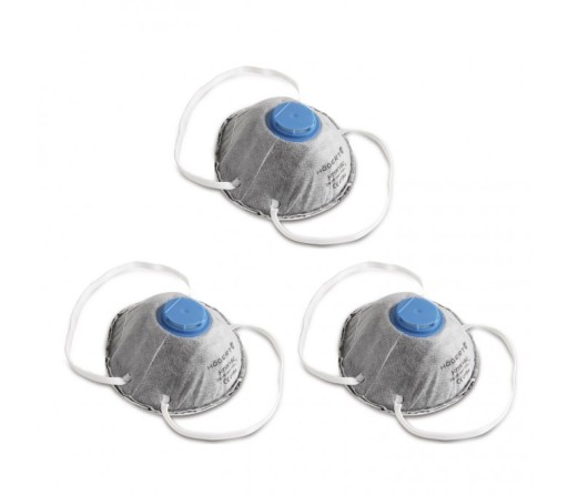 Protiprachová maska s ventilom FFP1, 3 kusy