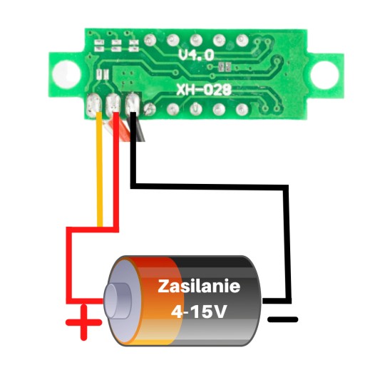 DC LED voltmeter 0,28