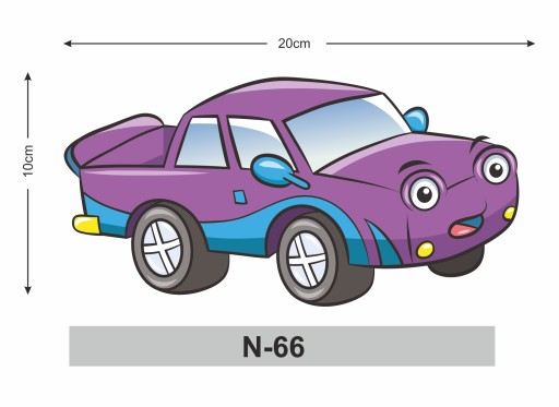 Detská samolepka na stenu auto 20x10cm