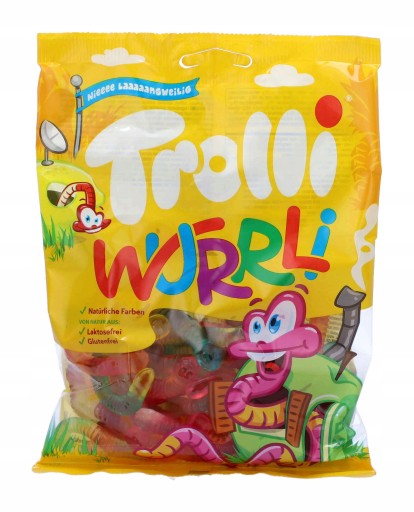 TROLLI Wurrli Worms Dážďovky ovocné želé 150g DE bez lepku