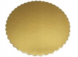 ZÁKLAD NA TORTY okrúhly, 28 CM, HRUBÝ ZLATÝ