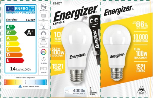 ENERGIZER E27 LED žiarovka 13W 100W 1521lm S17539