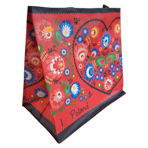 Nákupná taška 24L 35x20x35 Folklór 1 ks červená
