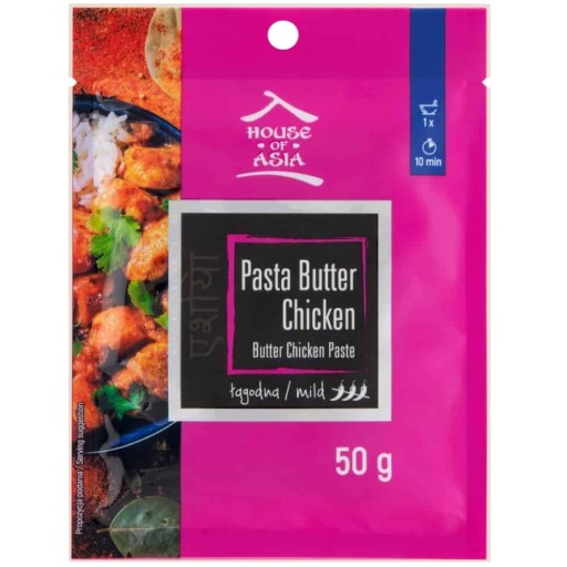 Maslová kuracia pasta Mierne vrecko na indický spôsob 50g HOUSE OF ASIA