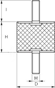 VIBRO IZOLATOR A 20X10 M6 Soft