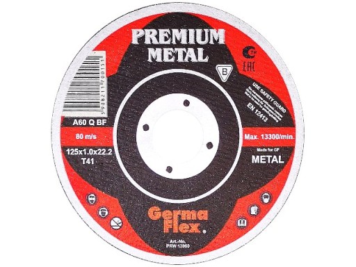 ŠTITNÝ KOTOUČ NA REZANIE KOVU, OCEL 125x1 PREMIUM