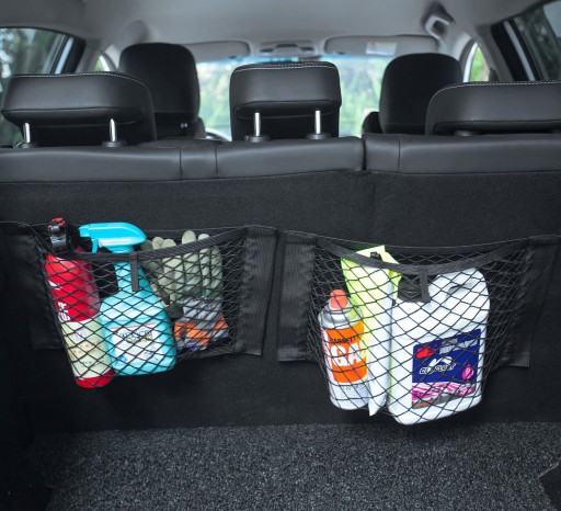 TAŠKA SIEŤKA NA KUFOR AUTA S VELKÝM VRECKOM NA VELCRO 80x25cm