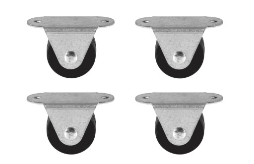 4 x PEVNÉ NÁBYTSKÉ VALCE NÁBYTSKÉ KOLESO FI 30 MM