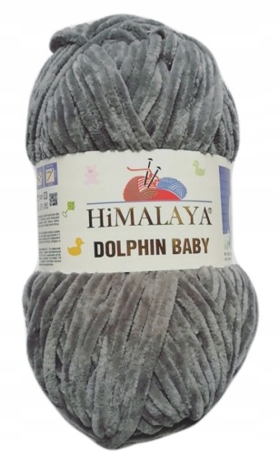 100g Polyesterová priadza Dolphin Baby šedá 320