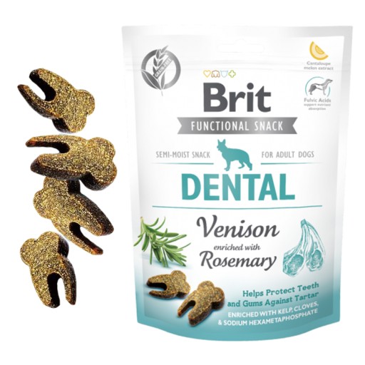 Brit Care Funkčný snack pre psov DENTAL VENISON 150g