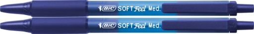 BIC Soft Feel zasúvacie guľôčkové pero 1 mm modré x2