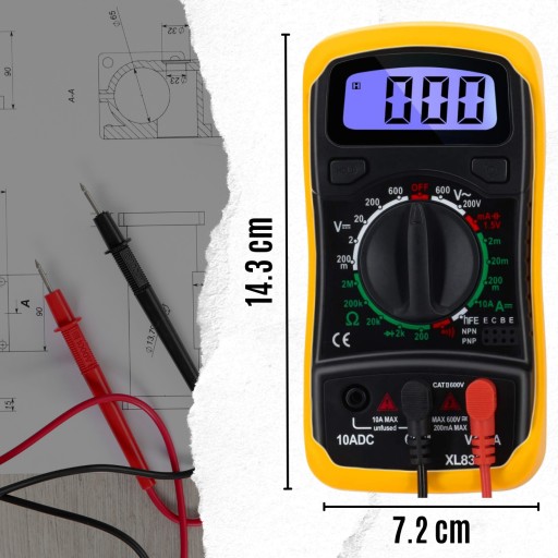 PROFESIONÁLNY MERAČ PRÚDU NA MERANIE UNIVERZÁLNEHO DIGITÁLNEHO LCD AMPÉROMERA