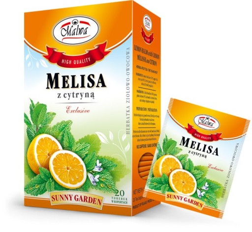 MALWA SUNNY GARDEN MELISA ČAJ S CITRÓNOM 20TB
