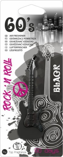 RETRO ELEKTRICKÁ GITARA AUTO VÔŇA ČIERNA ROCK'N'ROLL 60. roky