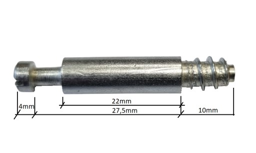 Excentrický hák, Euro závit 27,5 mm, 8 ks