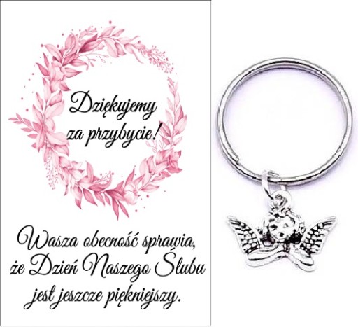 ĎAKUJEME HOSTOM DARČEK SVADOBNÝ ANJEL KĽÚČOVKA SPOMIENKY