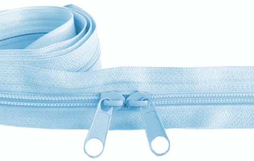 Špirálová páska na zips 5 mm zips na meter MODRÁ 1 meter + 2 zipsy