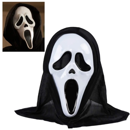 SKRÉMOVÁ MASKA S KAPUCNOU SKRÉM HORROR PARTY