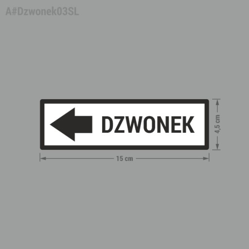Nálepka - Zvonček vľavo 4,5x15