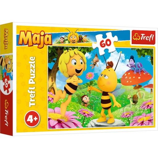 PUZZLE 60 PUZZZLE PRE DETI MAJA THE VČELA GUCIO KVET 4+ KOCKY