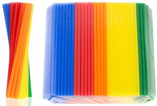 ZNOVU POUŽITEĽNÉ PLASTOVÉ SLAMKY, farba 200x