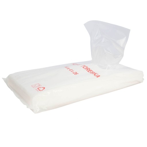 Jednorazové plastové vrecká na potraviny, HDPE, 22x26cm