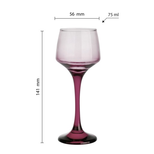 POHÁRKO NA LIKÉRY, LIKÉR, VODKA 75 ml RUBÍN