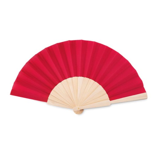 DREVENÝ VENTILÁTOR Veľký 41cm Elegantný Červený