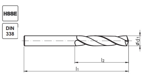 5 mm vrták pre závit M6, kobalt INOX Fanar